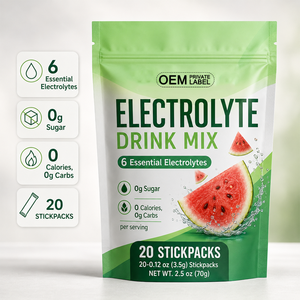 OEM Customized Logo Keto Sugar-Free Electrolyte Hydration Powder Packets 6g
